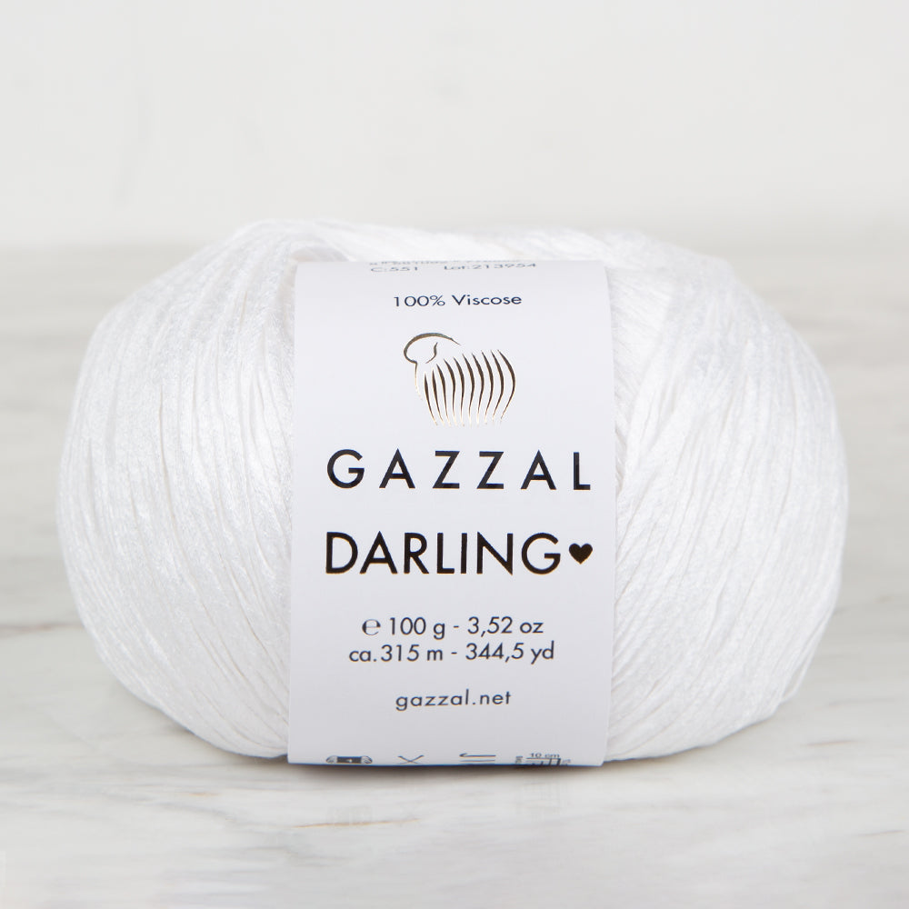 Gazzal Darling El Örgü İpi Beyaz - 551